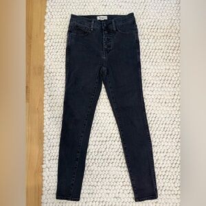 Madewell High Rise Skinny Jeans with Buttons